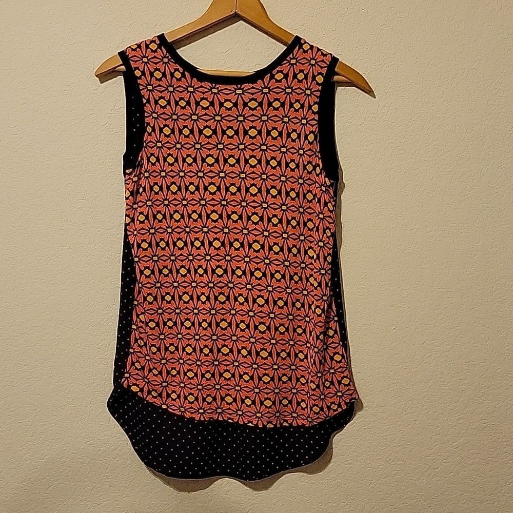 Stylus Hi Low sleeveless tunic two pattern size small EUC